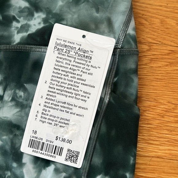 NWT Lululemon Align pant 25” with pockets Diamond Dye - Picture 2 of 6